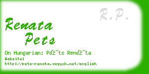 renata pets business card